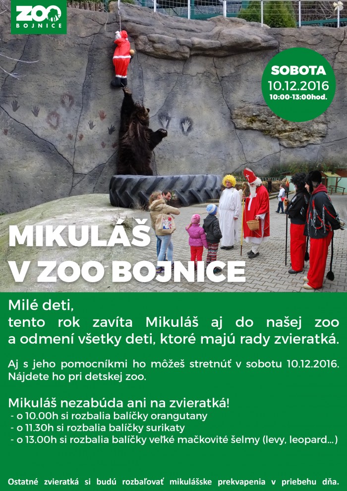 Mikulas v Zoo Bojnice