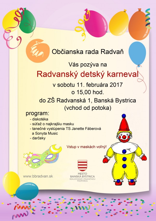 Radvansky detsky karneval 2017