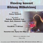 Klavirny koncert Bibiany Miskolciovej plagat