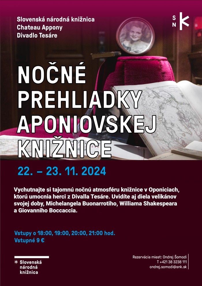 nocne prehliadky kniznica appony