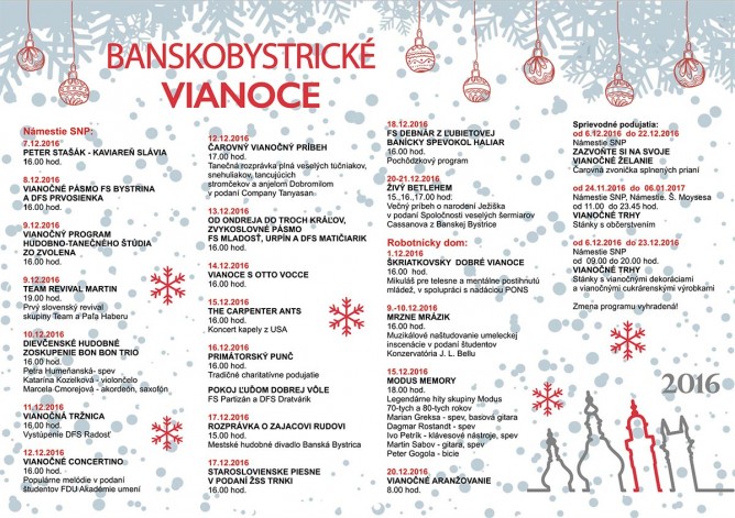 program banskobystricke vianoce 2016