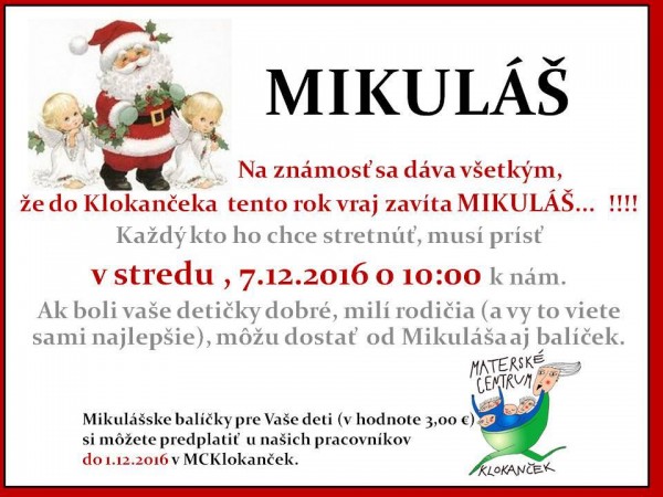 mikulas v klokanceku