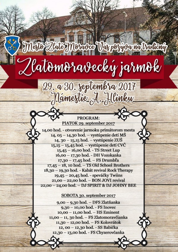 zlate moravce jarmok