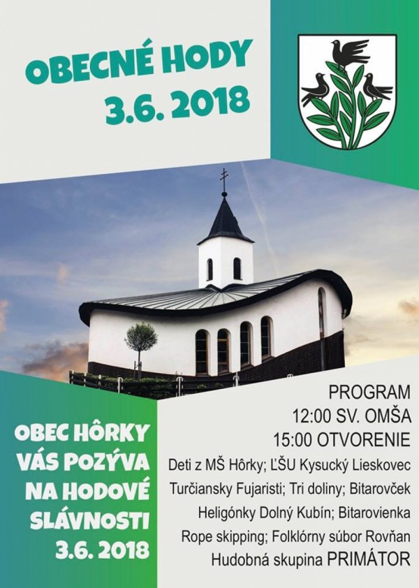 obec horky pozyva na tradicnu hodovu slavnost ktora sa kona uz v nedelu 3 juna 20180528110408