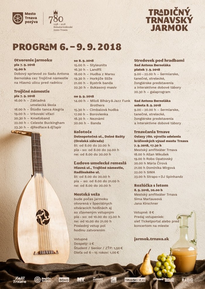 Tradicny Trnavsky jarmok 2018 program