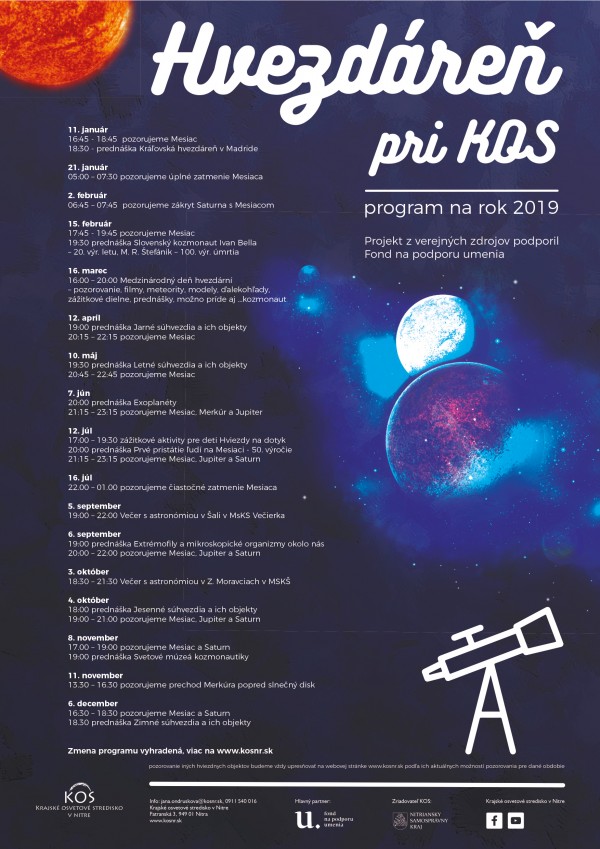 Program Hvezdaren pro KOS v NR 2019