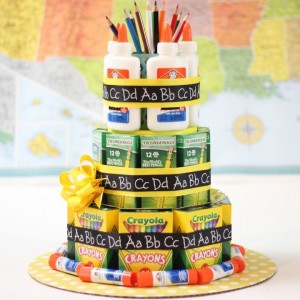 school supply cake an a teacher appreciation gift crafts how to