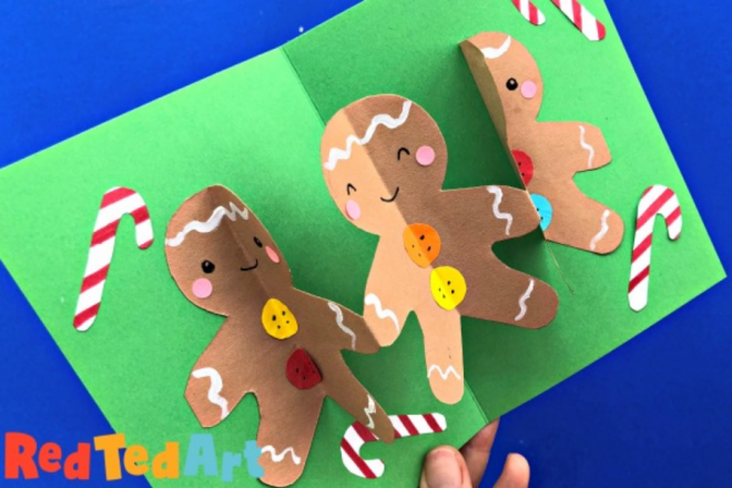 Screenshot 2020 11 12 Pop Up Gingerbread Man Card for 3d Christmas Fun Red Ted Art Make crafting with kids easy fun