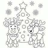 Christmas Reindeer Coloring Page main1 160x160