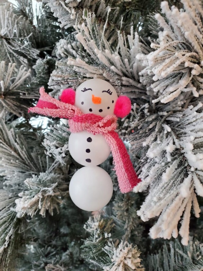 ping pong ball snowman ornament 768x1024