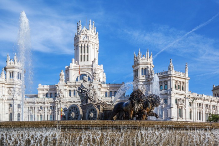 cibeles palace fountain plaza de cibeles madrid spain 1