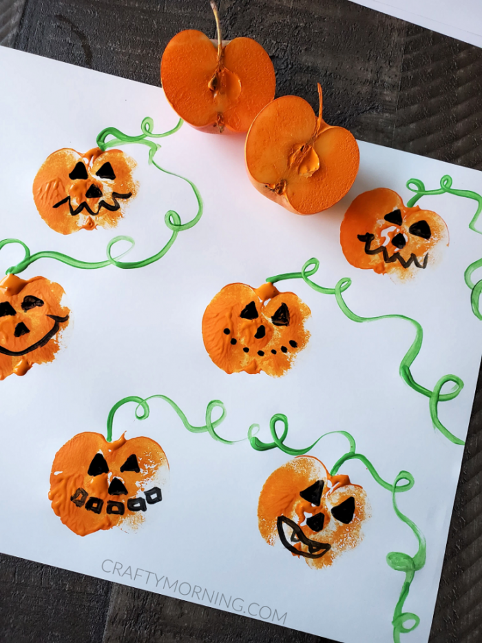 crab apple stamped pumpkin craft 768x1025