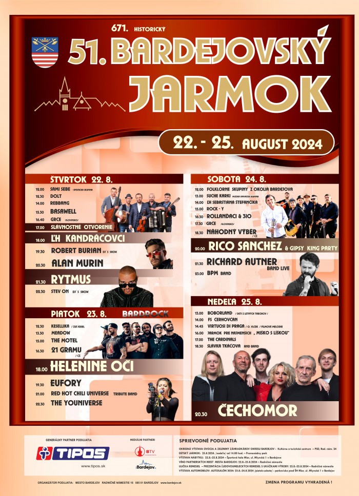 Bardejovsky jarmok poster 2024 a