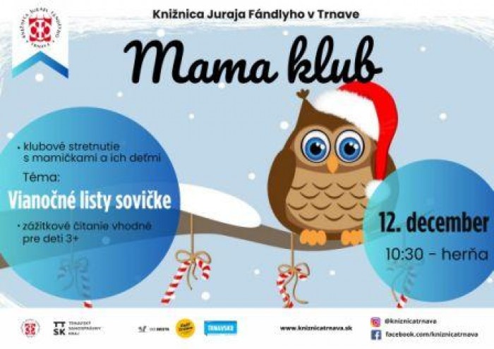 Mama klub Vianocne listy sovicke TT23