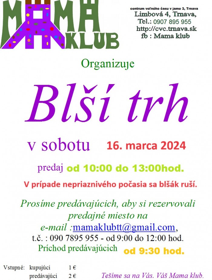 Blsi trh v Mama klube 16.3.24