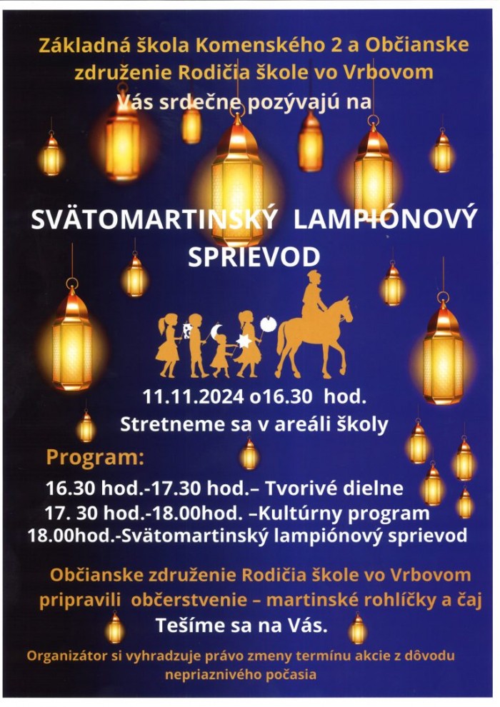 Svaetomartinsky lampionovy sprievod vrbove